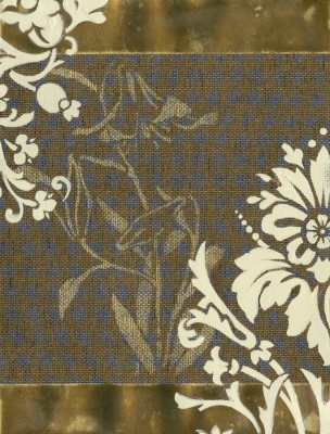 Grass Cloth Floral II