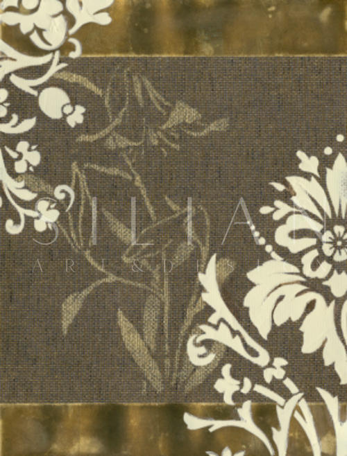 Grass Cloth Floral II