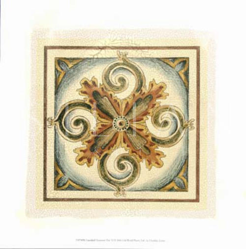 Crackled Cloisonne Tile VI