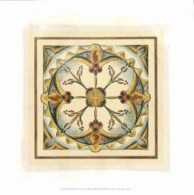 Crackled Cloisonne Tile III