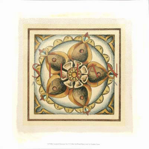 Crackled Cloisonne Tile V