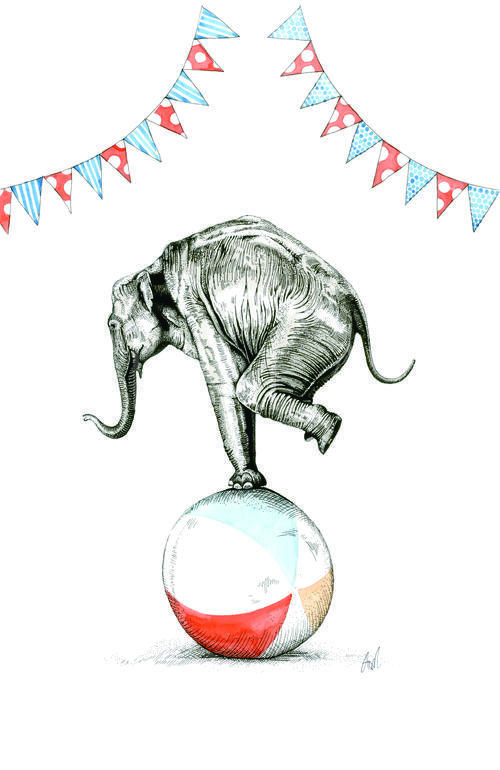 Elephants of Play Wheelbarrow VII