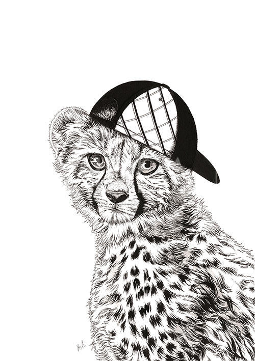 A Leopard With A Cap