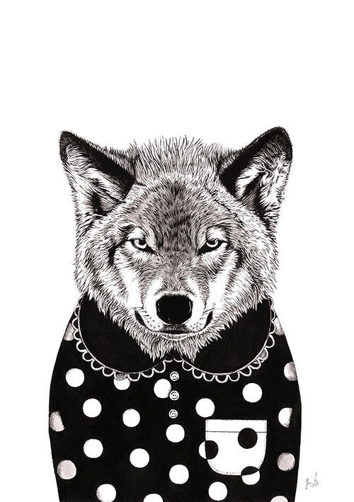 A Wolf Dress in Black